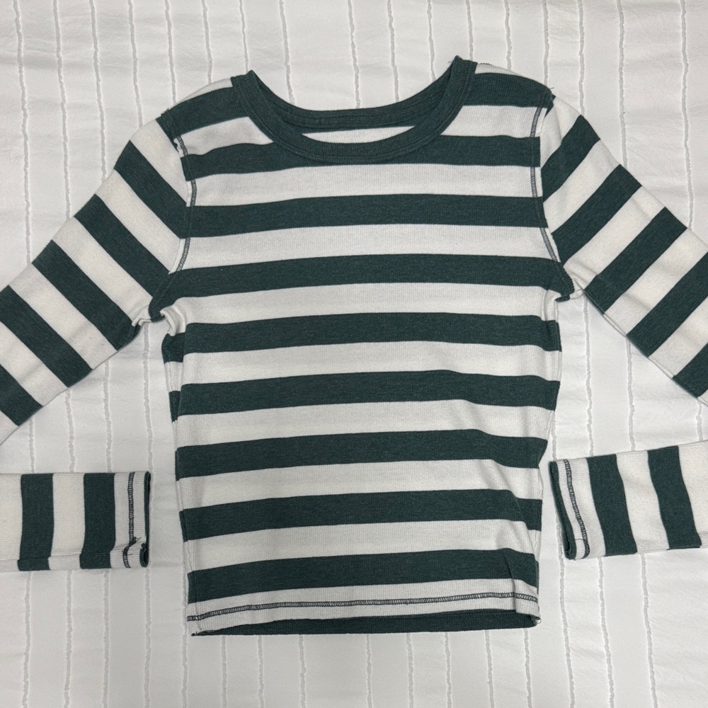 Hollister Ribbed Long Sleeve Crew Top